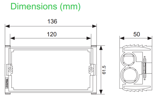 clipsal solis wall box  157PRM4