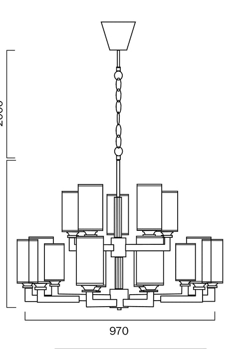 ahern-15-light-pendant-brass-opal_AHERN PE15-BSOP