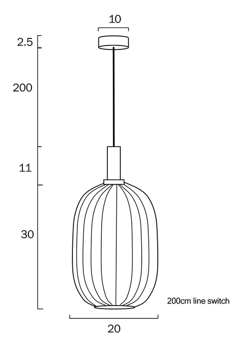 bonura-20cm-pendant_BONURA PE20-NKCL