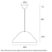 Telbix Hanami 44cm Pendant Light Dimensions