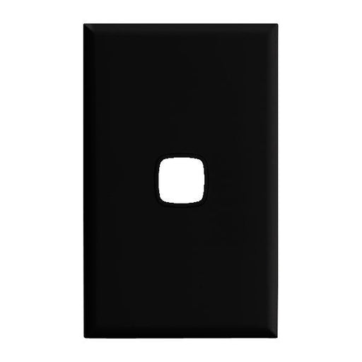 HPM Excel 1 gang switch cover plate black