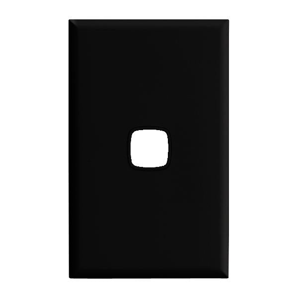 HPM Excel 1 gang switch cover plate black