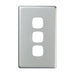 HPM Excel 3 Gang switch cover silver