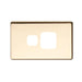 HPM Excel Single Powerpoint cover plate polished brass