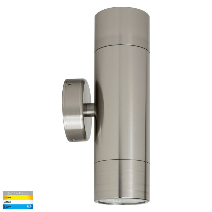 Havit Maxi Tivah TRI Colour Fixed Up & Down Wall Pillar Light Stainless Steel