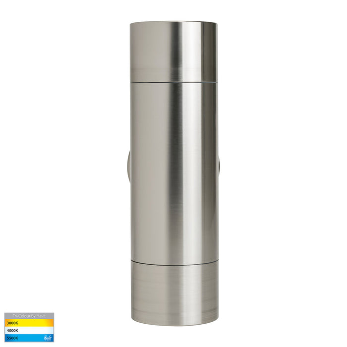 Havit Maxi Tivah TRI Colour Fixed Up & Down Wall Pillar Light Stainless Steel