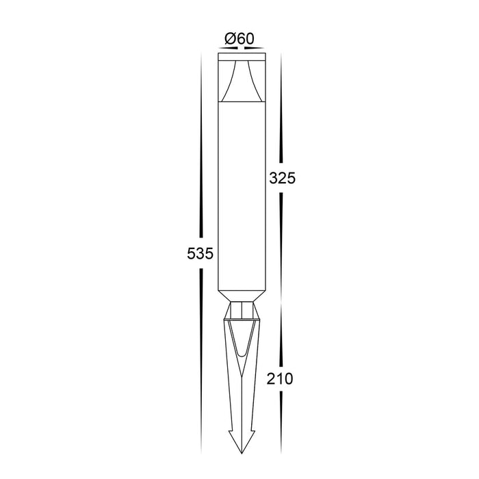 Havit Divad TRI Colour LED Garden Spike Light Dimensions