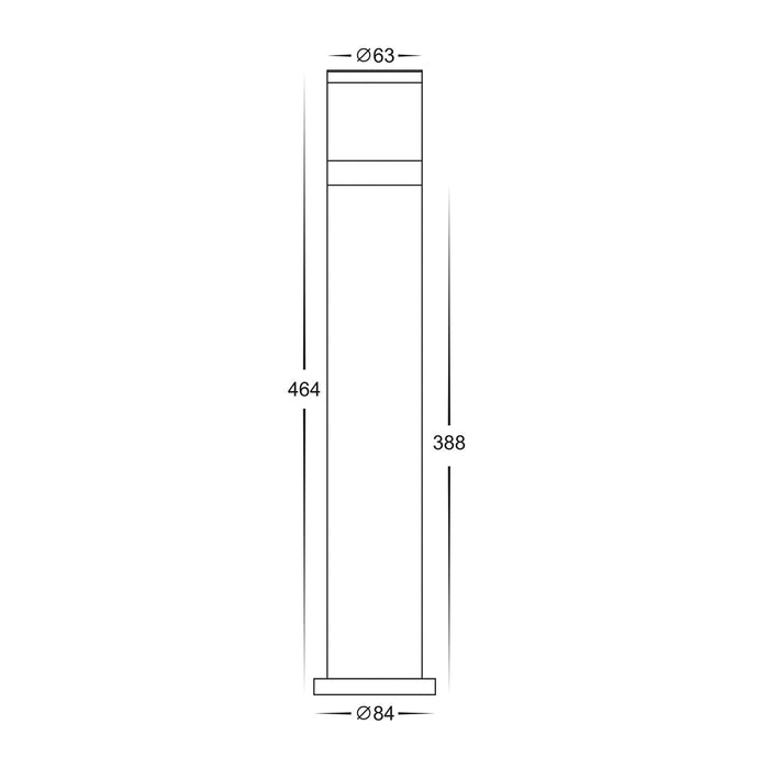 Havit Highlite LED Bollard Light 464mm Dimensions