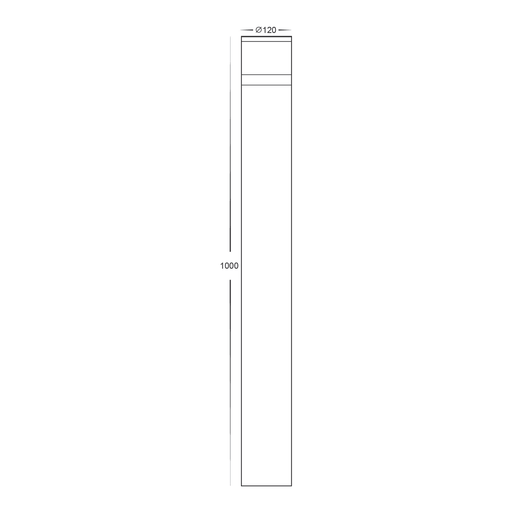 Havit Highlite TRI Colour LED Bollard Light 1000mm Dimensions