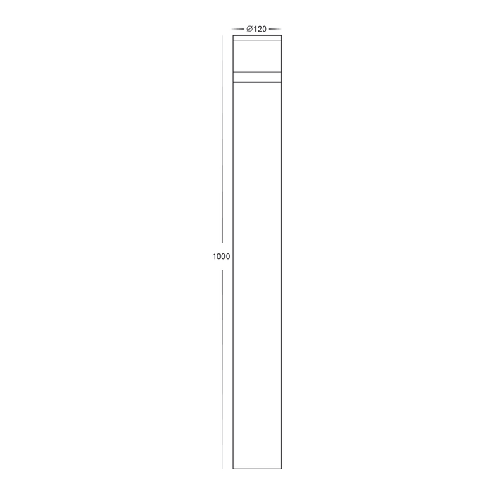 Havit Highlite TRI Colour LED Bollard Light 1000mm Dimensions