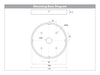 Havit Divad Round TRI Colour LED Bollard Light 600mm Mounting Base Diagram