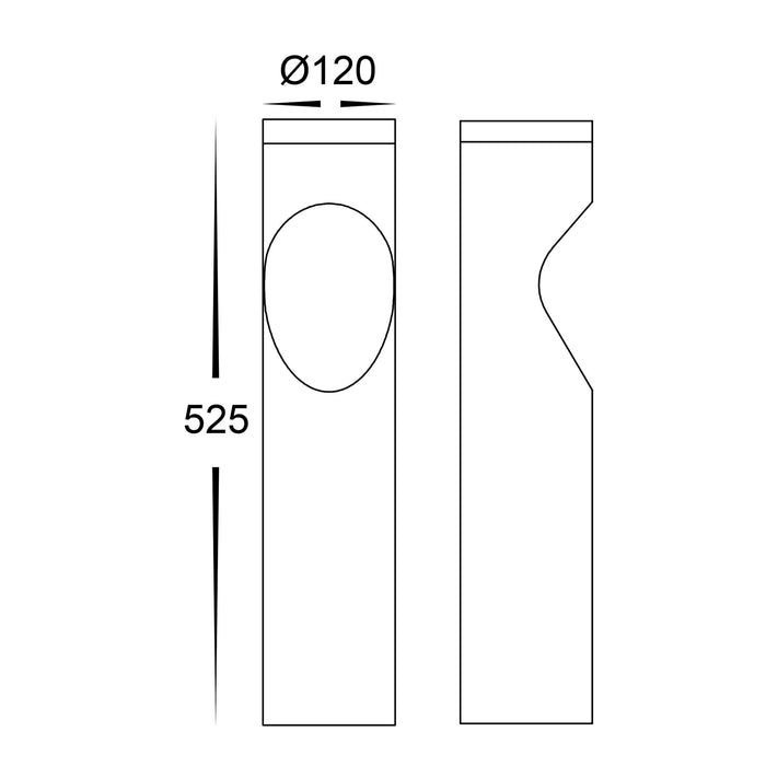 Havit Fedor Round Tri Colour LED Bollard Light 525mm Dimensions