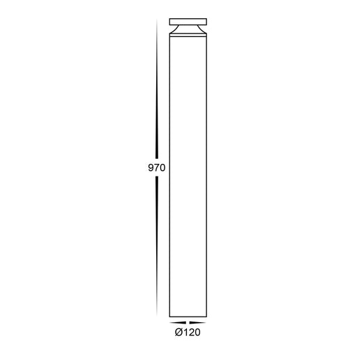 Havit Noray TRI Colour LED Bollard Light 970mm Dimensions