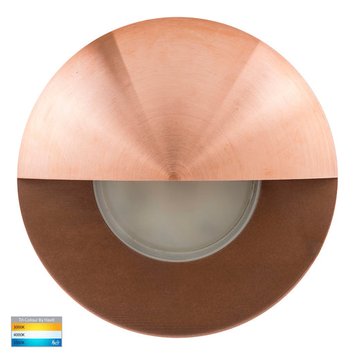 Havit Ollo TRI Colour LED Step Light with Eyelid 12v Solid Copper