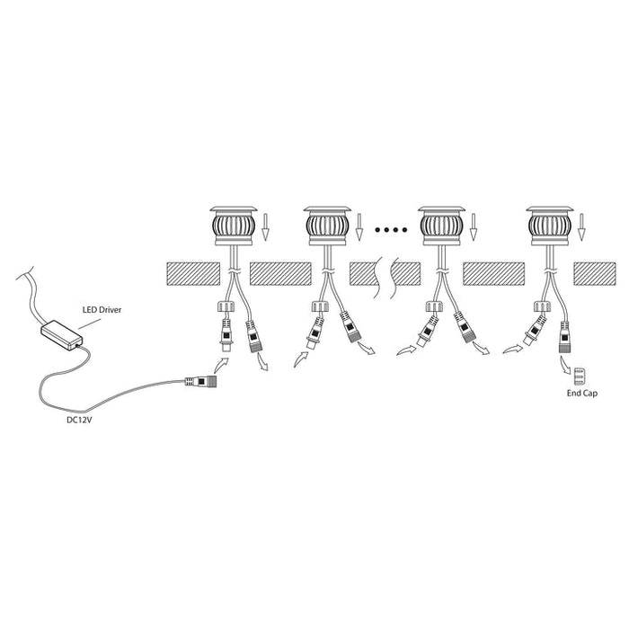 Havit Flame 316 Stainless Steel RGBCW 6 x 0.5w LED Deck Light Kit