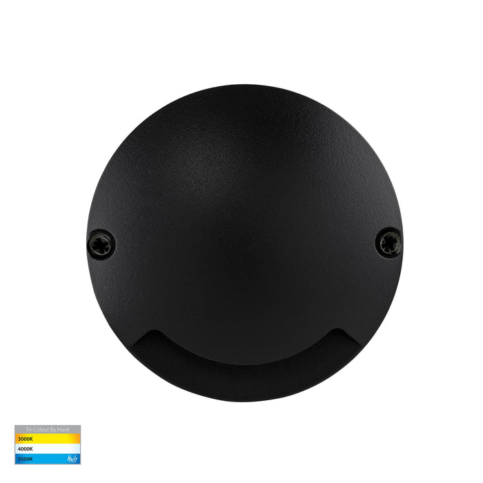 Havit Dome Aluminium TRI Colour LED One Way Deck Light Black