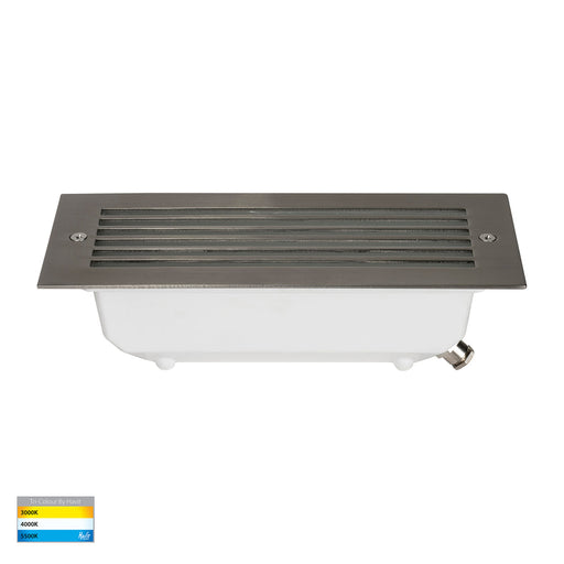 Bata Recessed TRI Colour LED Brick Light With Grill Cover Stainless Steel