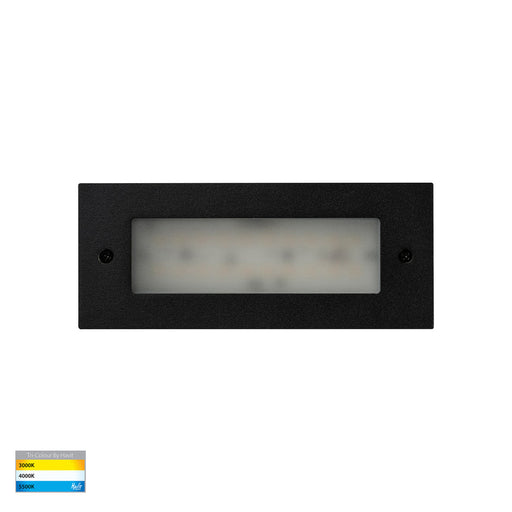 Bata Recessed TRI Colour 6W LED Brick Light With Plain Face Black