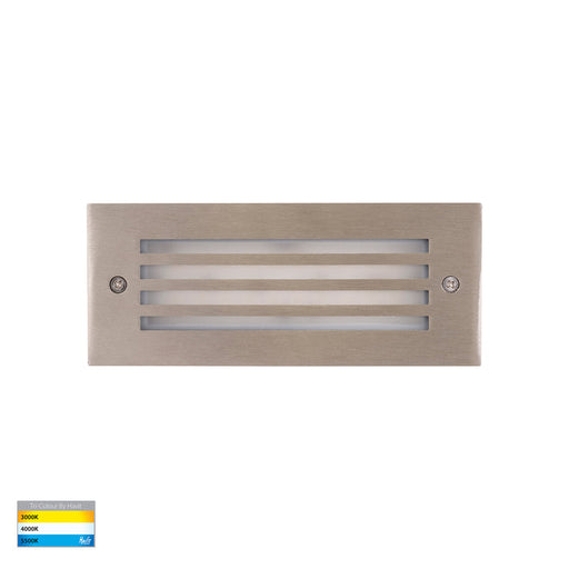 Bata Recessed TRI Colour 6W LED Brick Light With Grill Cover Stainless Steel