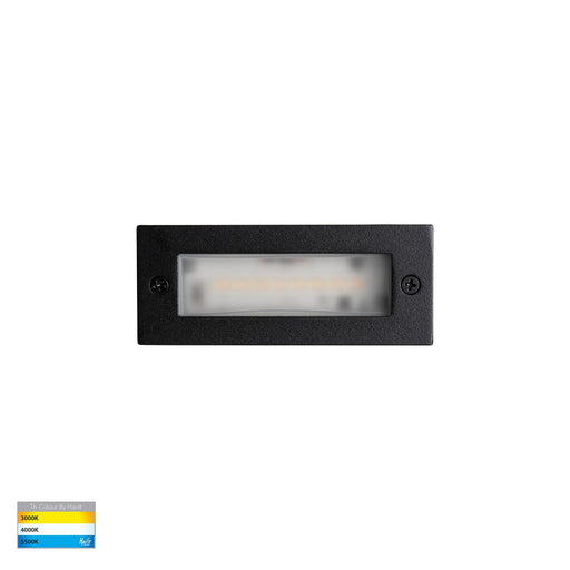 Bata Recessed TRI Colour 3W LED Brick Light With Plain Face Black