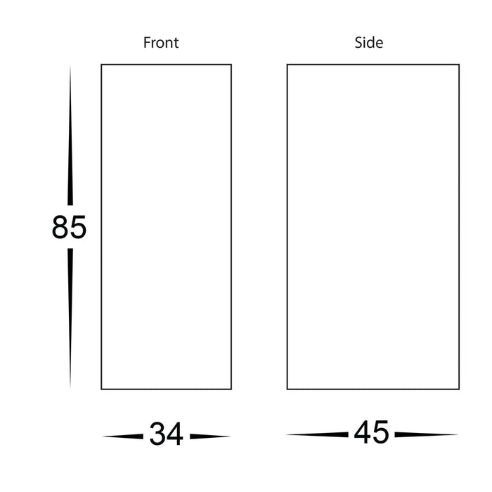 Paso Recessed TRI Colour LED Step or Wall Light Dimensions