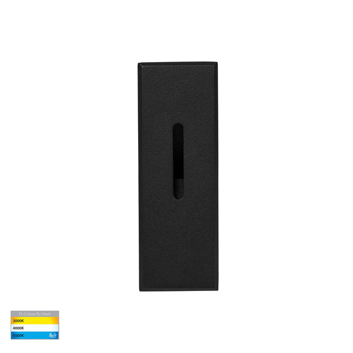 Paso Recessed TRI Colour LED Step or Wall Light Black