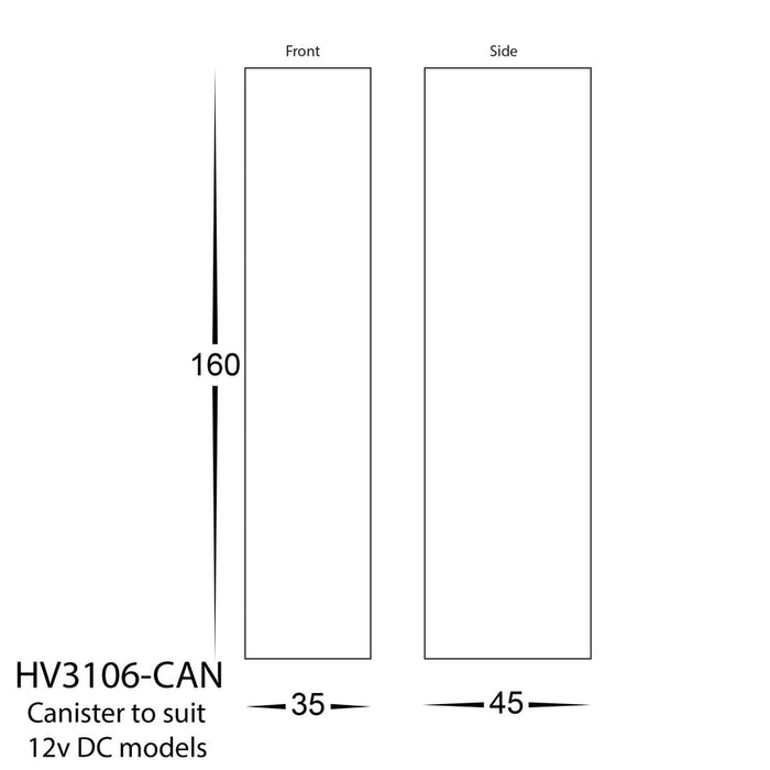 Havit Paso Canister (Suited for HV3106T) Dimensions