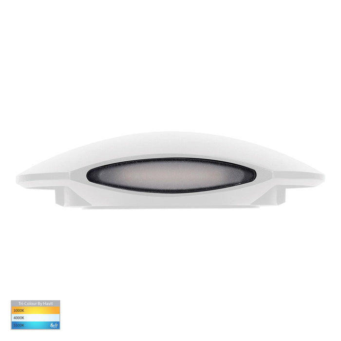 Cara TRI Colour LED Up & Down Round Wall Light White