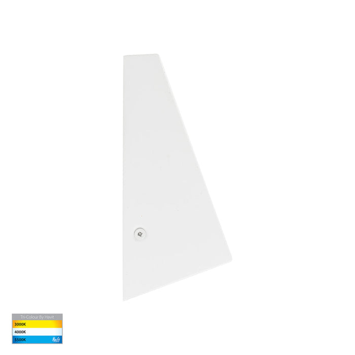 Taper Wedge TRI Colour LED Wall Light | Step Light 160mm White