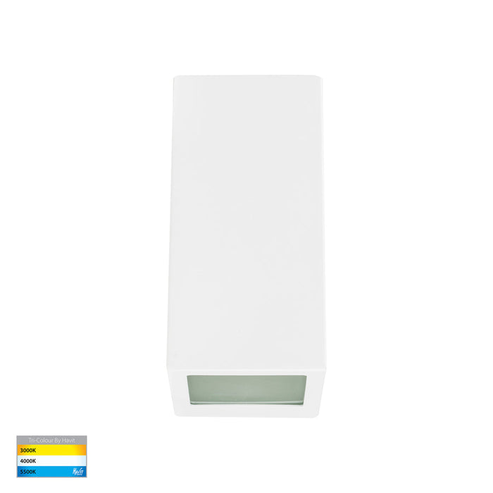 Taper Wedge TRI Colour LED Wall Light | Step Light 160mm White