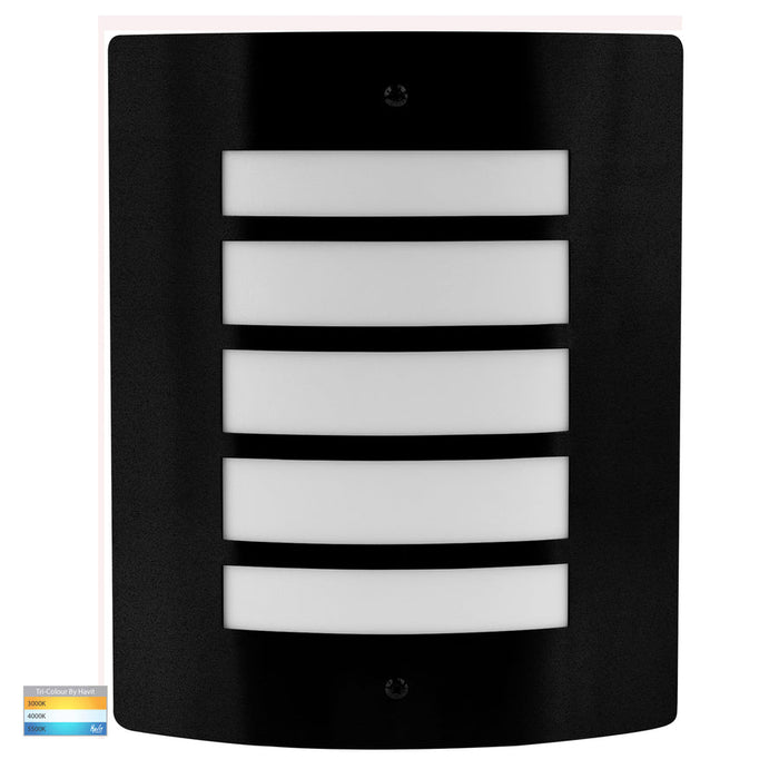 Mask TRI Colour LED Wall Light Stainless Steel Black