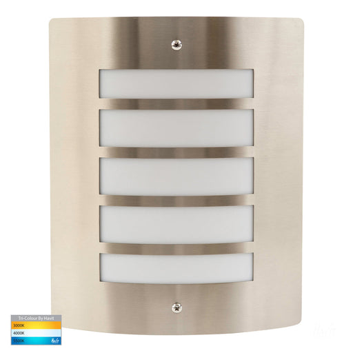 Mask TRI Colour LED Wall Light Stainless Steel