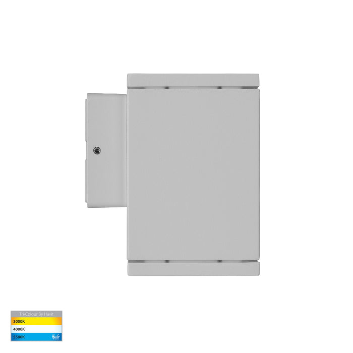 Quadru TRI Colour LED Fixed Down Wall Light White