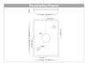 Aries Aluminium 5 Colour LED Fixed Down Wall Light Mounting Base Diagram