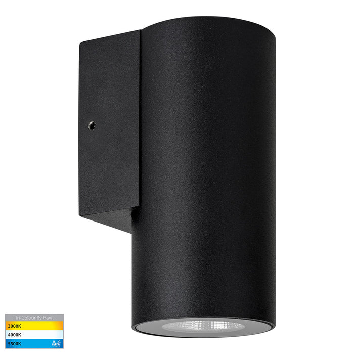 Aries TRI Colour LED Fixed Down Wall Light 316 Stainless Steel Black