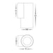 Aries Aluminium 5 Colour LED Fixed Down Wall Light Dimensions