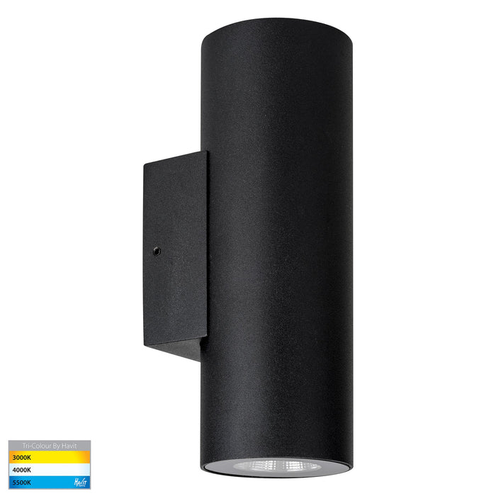 Aries TRI Colour LED Up & Down Wall Light 316 Stainless Steel Black