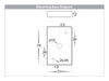 Porter TRI Colour LED Large Square Up & Down Wall Light Mounting Base Diagram