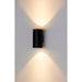 Porter TRI Colour LED Large Round Up & Down Wall Light Aluminium Black