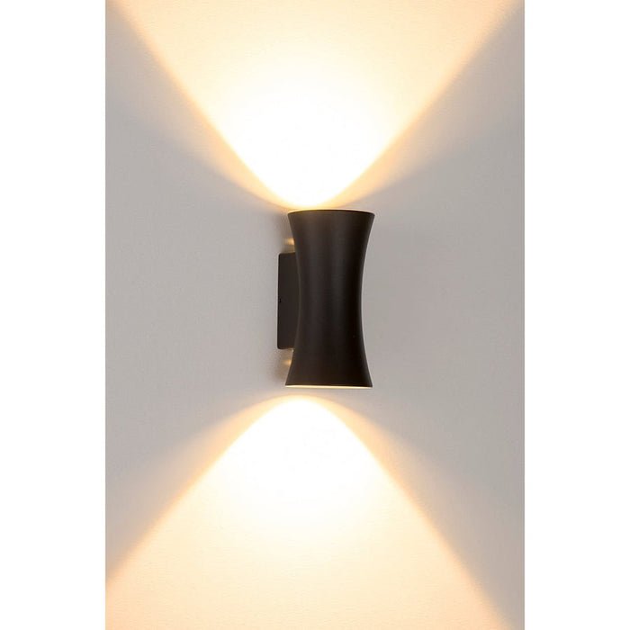 Savannah TRI Colour LED Up & Down Wall Light Aluminium Black