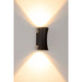 Savannah TRI Colour LED Up & Down Wall Light Aluminium Black