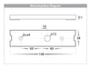 Blokk TRI Colour LED Up & Down Wall Light Mounting Base Diagram