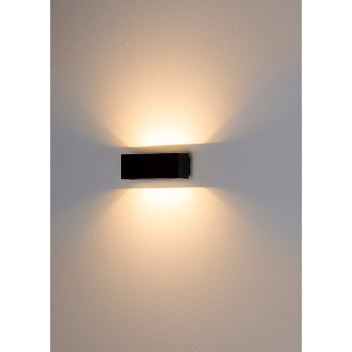 Blokk TRI Colour LED Up & Down Wall Light Aluminium Black