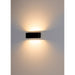 Blokk TRI Colour LED Up & Down Wall Light Aluminium Black