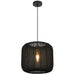 Telbix Jonsel 30cm Pendant Light Black