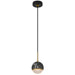 Telbix Oneta 1 Light Pendant Black