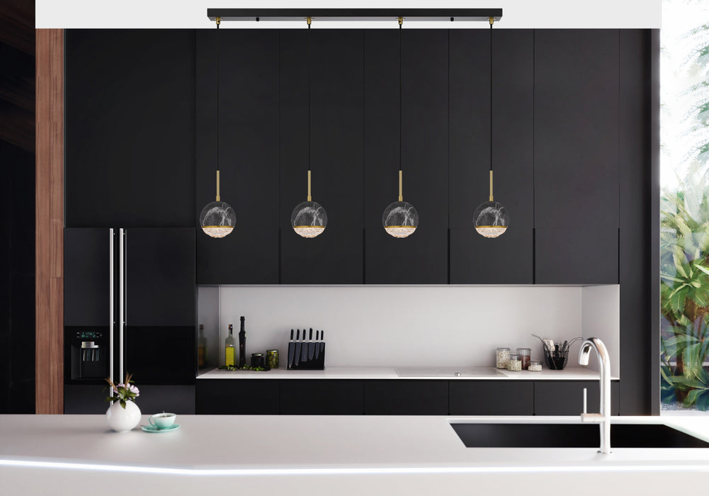 Telbix Oneta 4 Light Pendant Black Lifestyle Image