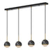 Telbix Oneta 4 Light Pendant Black