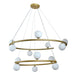 Telbix Ovaria 13 Light Pendant Gold