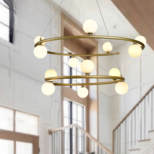 Telbix Ovaria 13 Light Pendant Gold Lifestyle Image